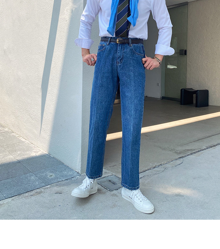 Men's Slim Jeans Match The British Retro