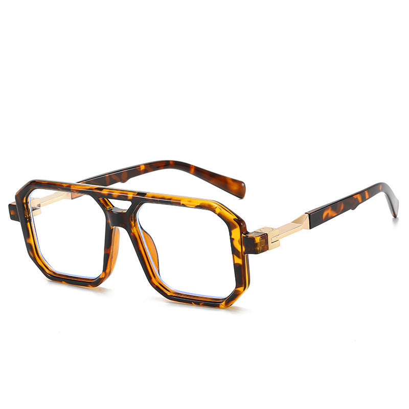 Retro Double Beam Pilot Catwalk Light Luxury Sunglasses Ins