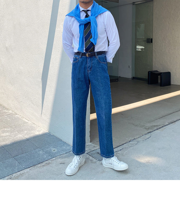 Men's Slim Jeans Match The British Retro