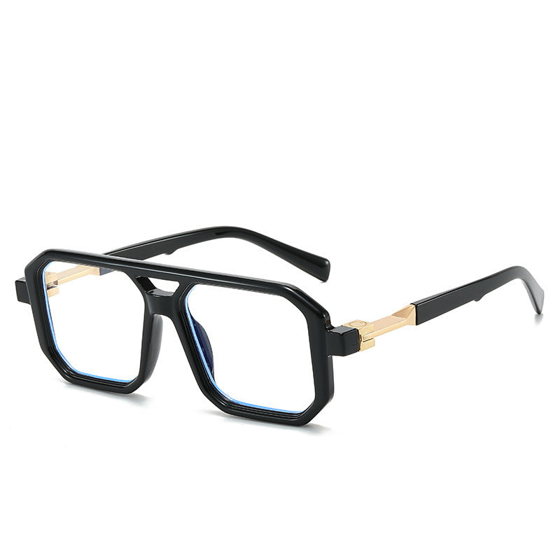 Retro Double Beam Pilot Catwalk Light Luxury Sunglasses Ins