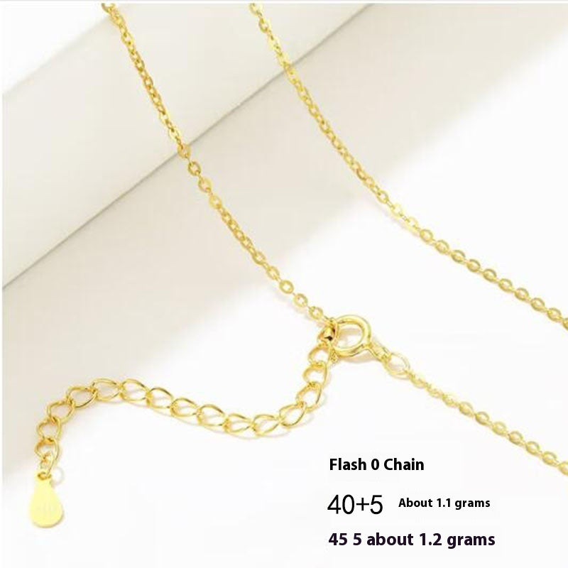 Sterling Electroplated Platinum 18K Gold European Silver Necklace