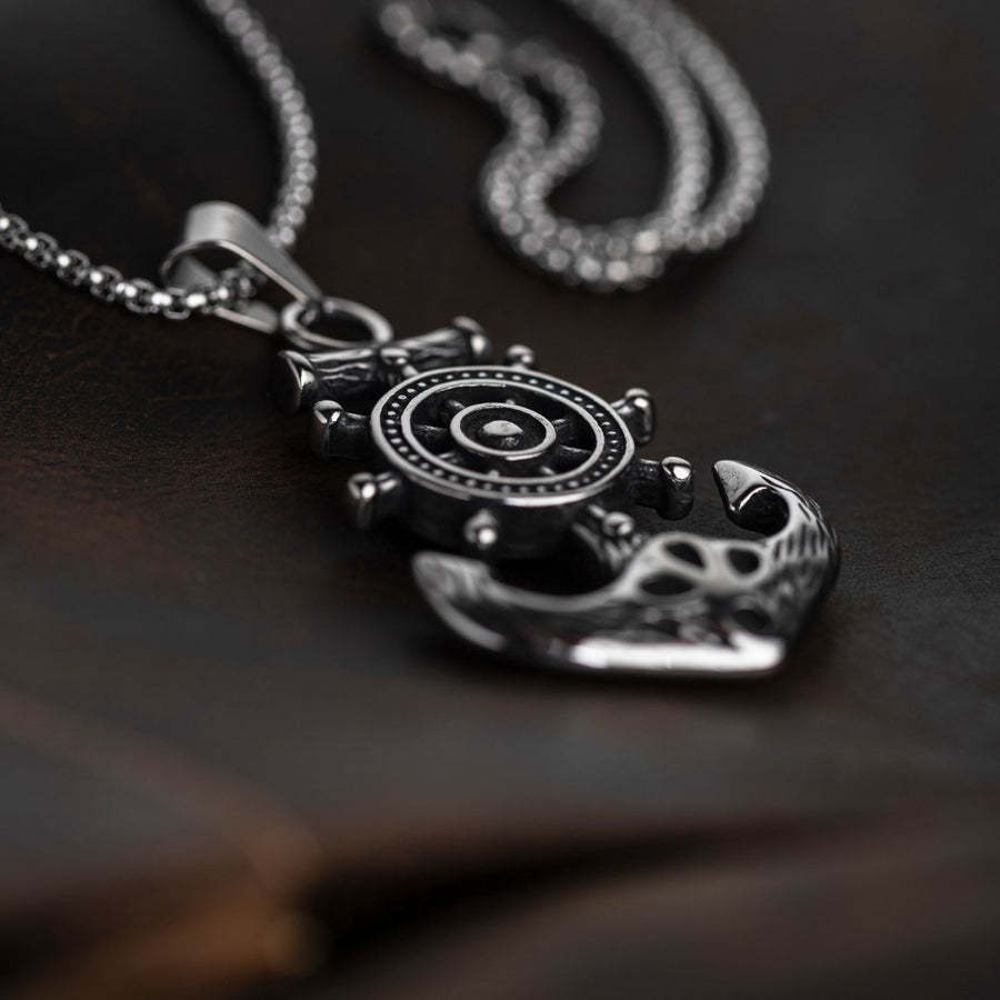 Men's Boat Aiming Titanium Steel Necklace