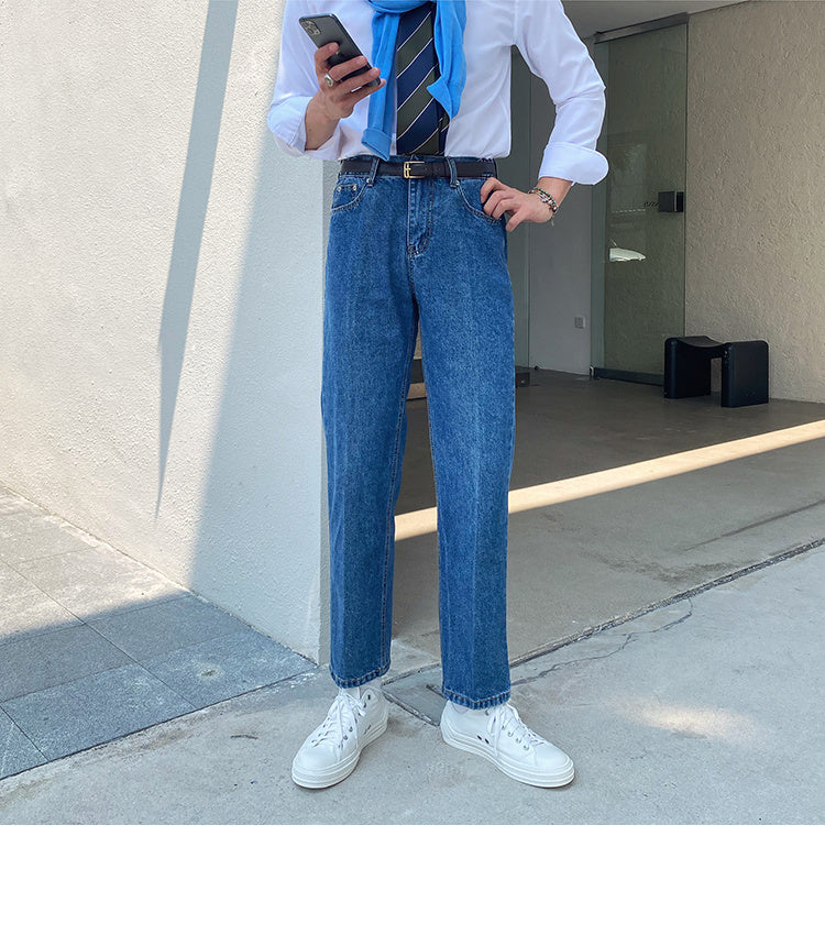 Men's Slim Jeans Match The British Retro