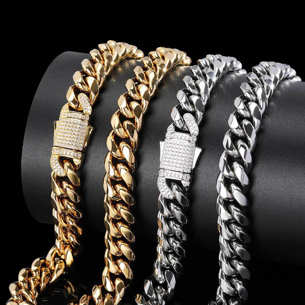 European Hip Hop Titanium Steel Necklace Ornament Stainless Steel Cuban Link Chain