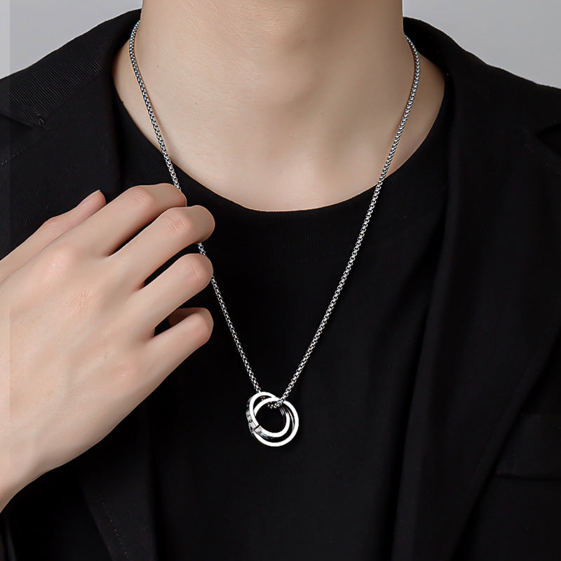 Necklace Men's Hip Hop Cool Pendant Minority All-match Sweater Sweater Chain