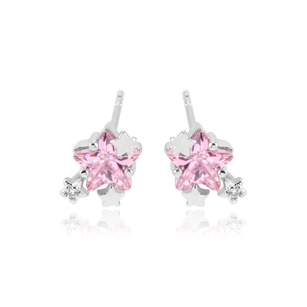 Creative XINGX Earrings Ins 18K Gold Zircon Cute Style Earrings