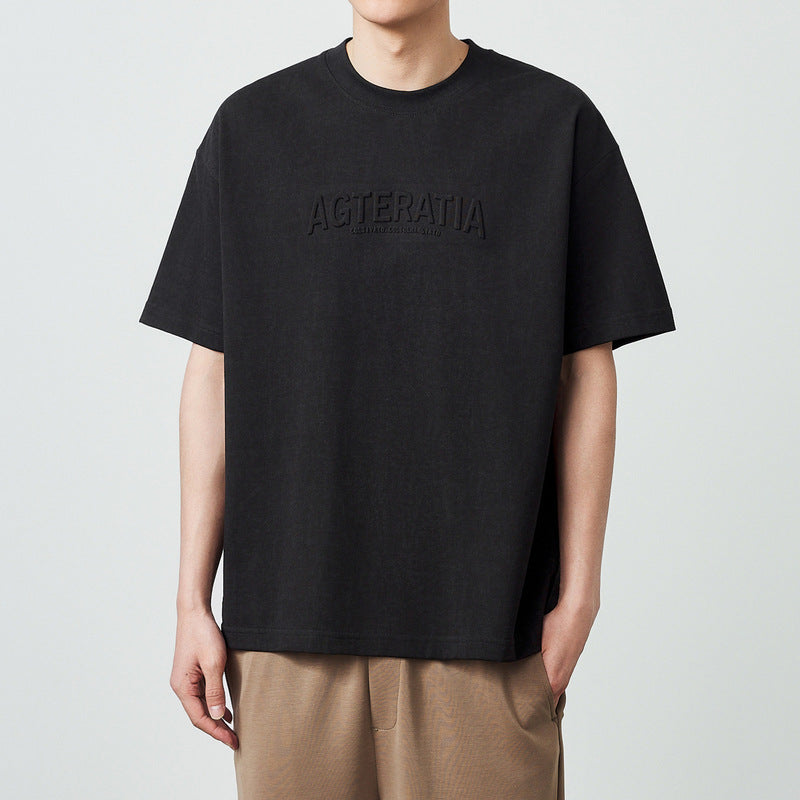 Three-dimensional Letter Print Short-sleeve T-shirt