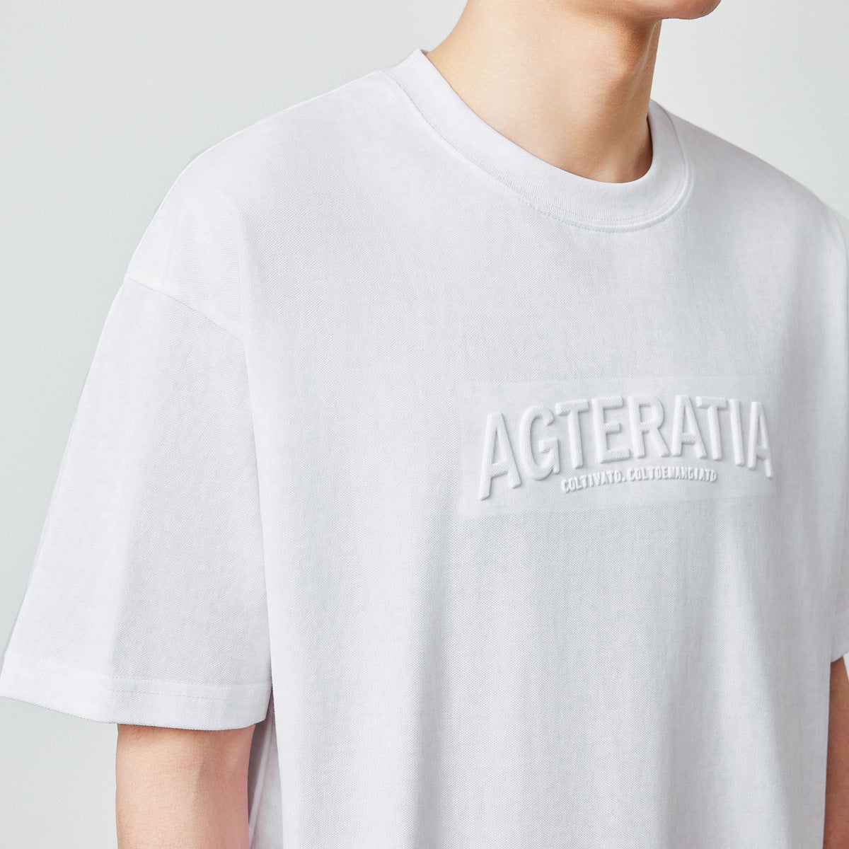 Three-dimensional Letter Print Short-sleeve T-shirt