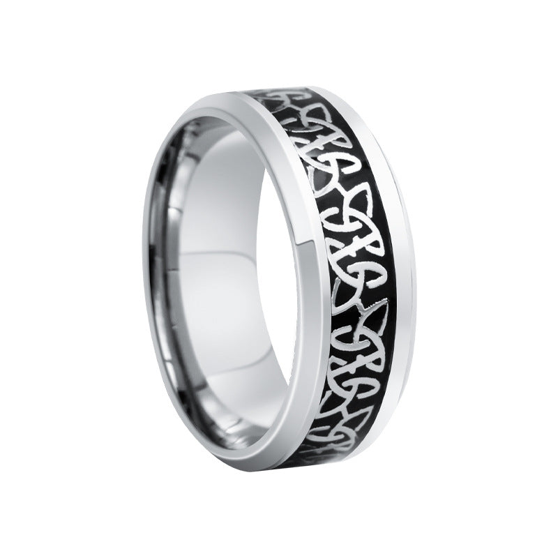 Men's Ornament 8mm Titanium Steel Finger