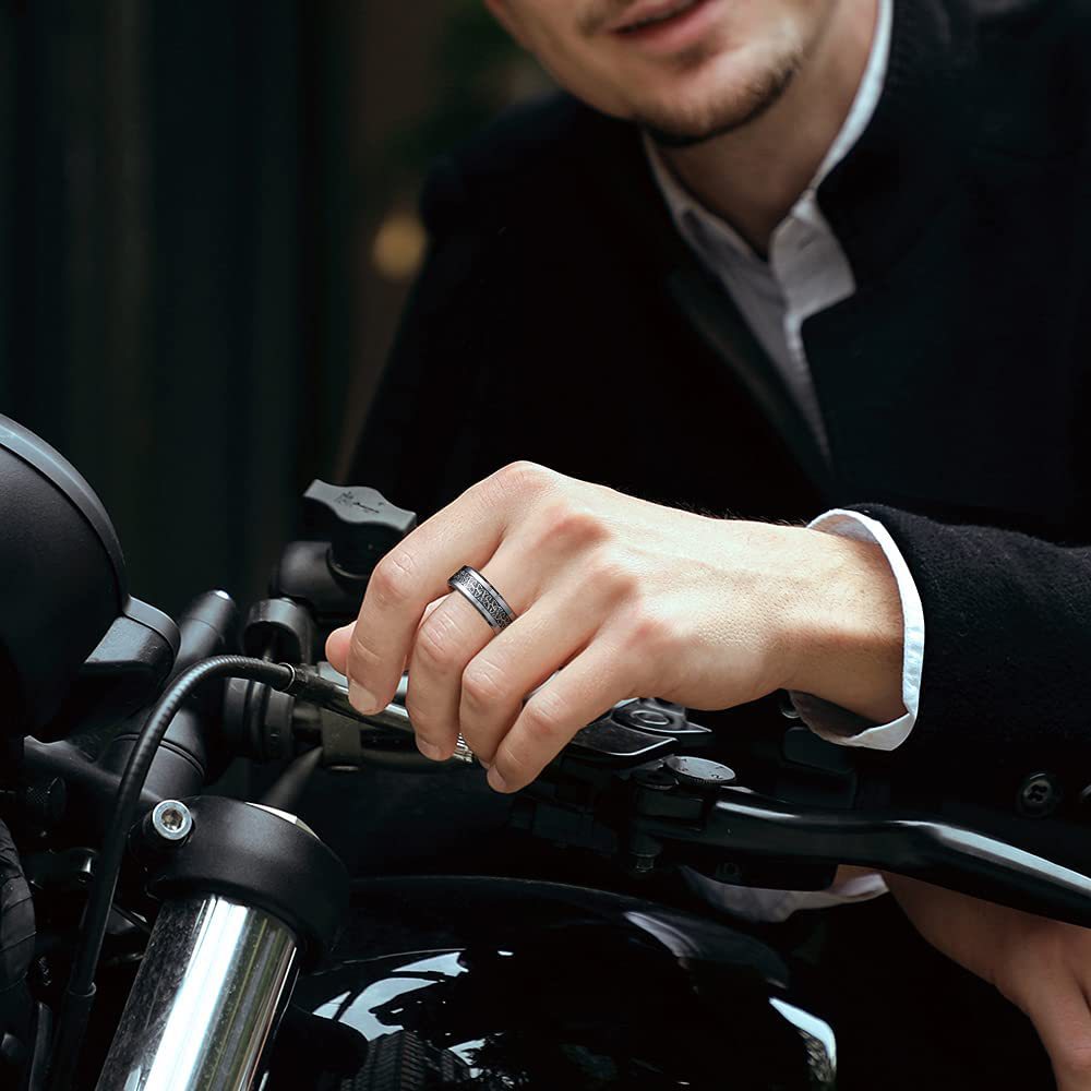 Men's Ornament 8mm Titanium Steel Finger