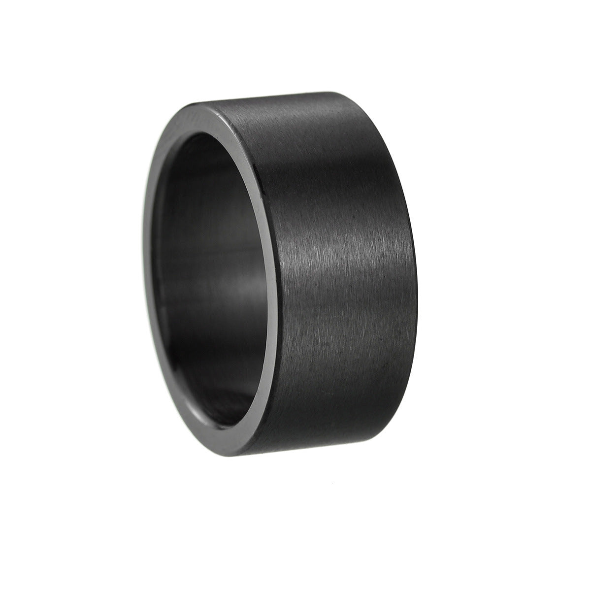 Simple Titanium Steel Big Ring Matte Distressed