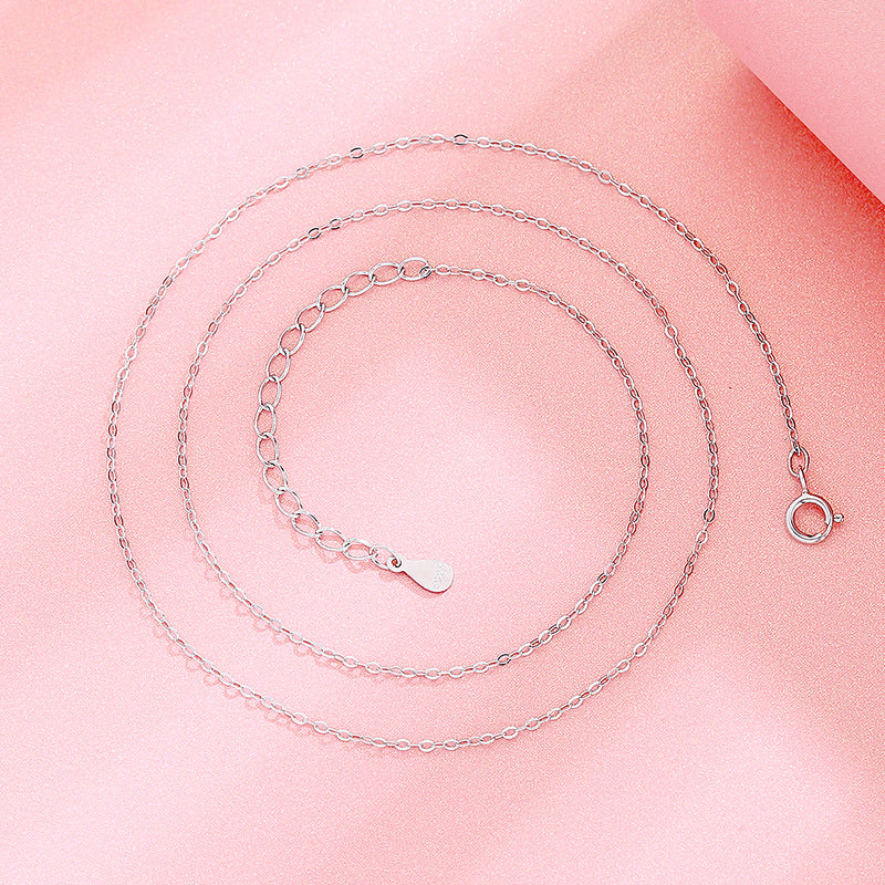 925 Silver Clavicle Chain Melon Seeds Ingot Snake Bone Starry Sky O-word Simple