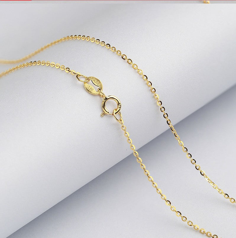S925 Cross Chain Clavicle Electroplated Platinum 18K Gold
