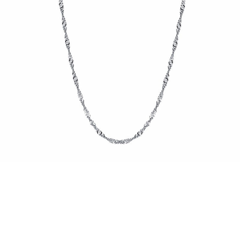 925 Silver Clavicle Chain Melon Seeds Ingot Snake Bone Starry Sky O-word Simple