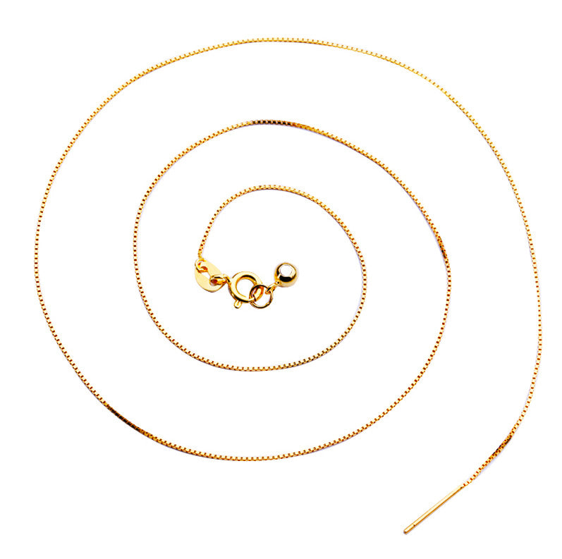 S 925 Million Energy Chain Clavicle Chain Electroplated Platinum 18K Gold Rose Gold