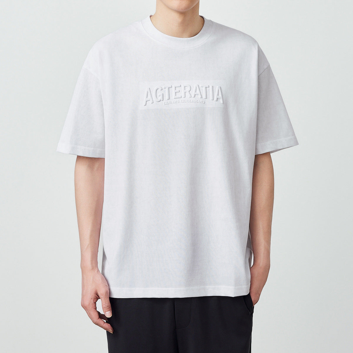 Three-dimensional Letter Print Short-sleeve T-shirt