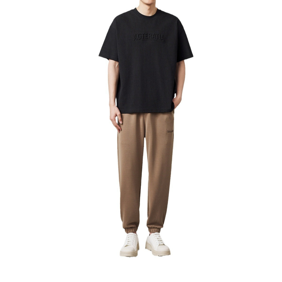 Three-dimensional Letter Print Short-sleeve T-shirt