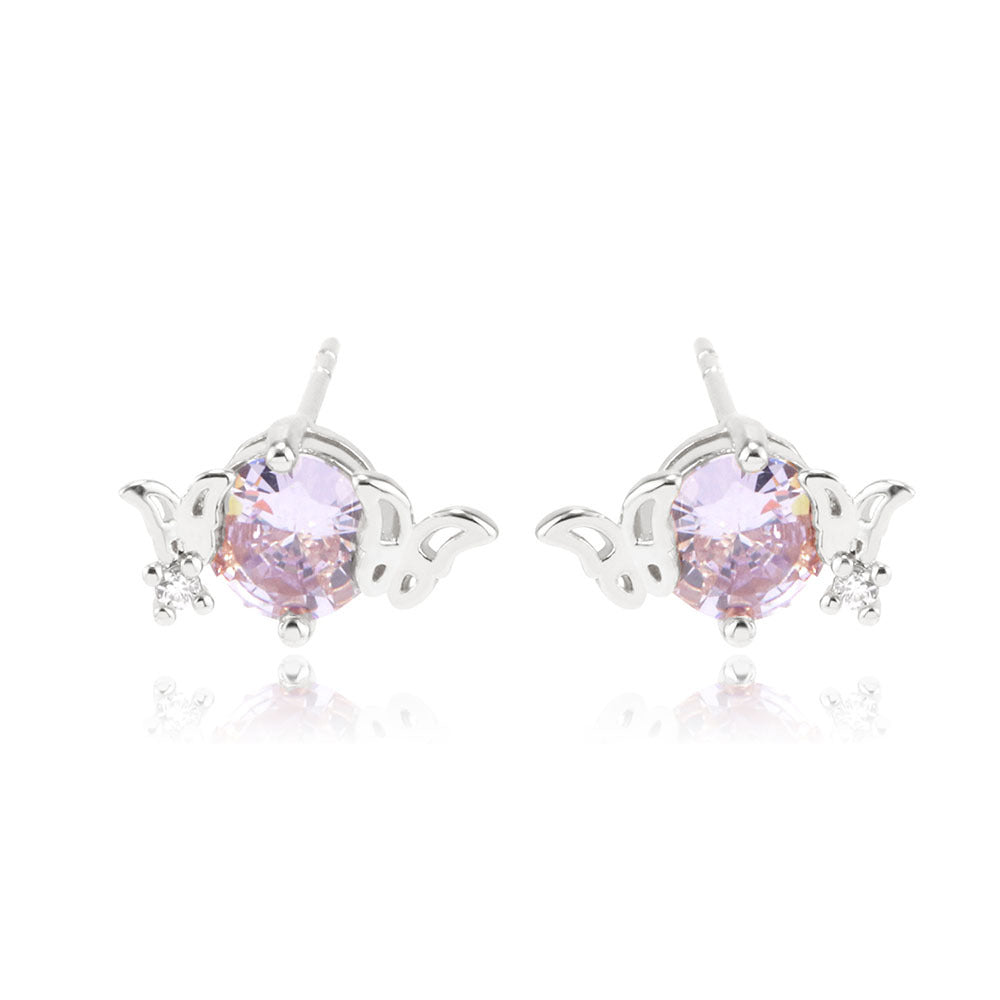 Creative XINGX Earrings Ins 18K Gold Zircon Cute Style Earrings