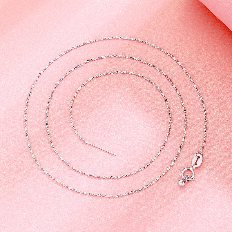 S 925 Million Energy Chain Clavicle Chain Electroplated Platinum 18K Gold Rose Gold