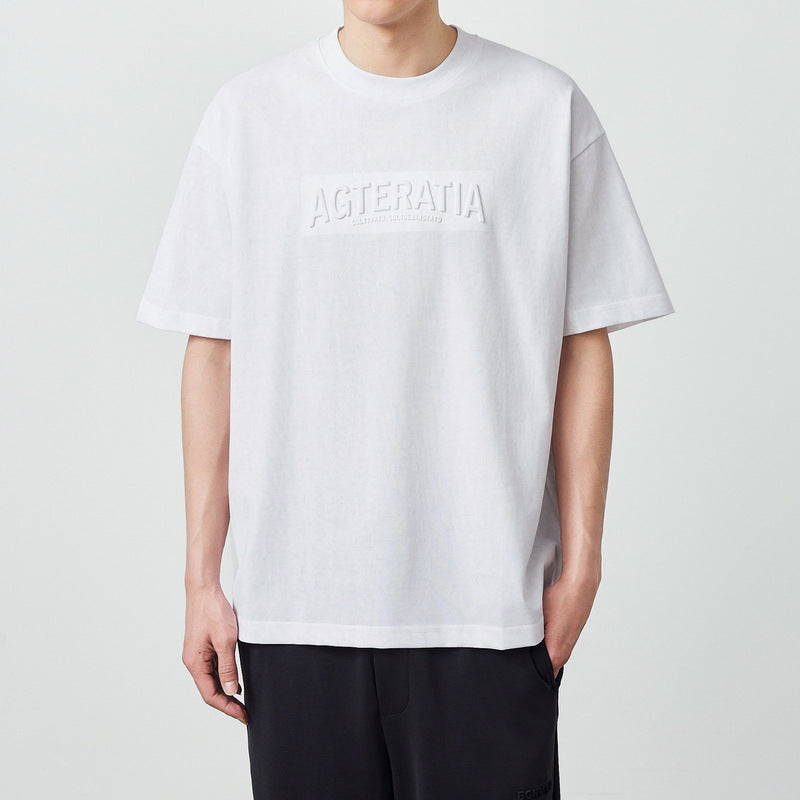 Three-dimensional Letter Print Short-sleeve T-shirt