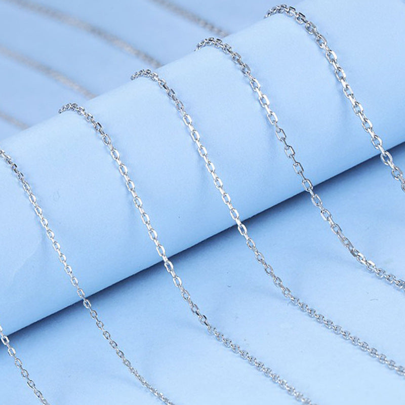 S925 Cross Chain Clavicle Electroplated Platinum 18K Gold