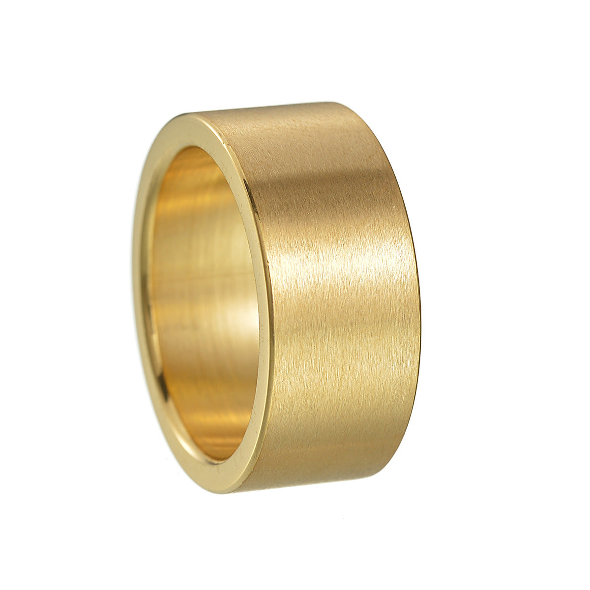 Simple Titanium Steel Big Ring Matte Distressed