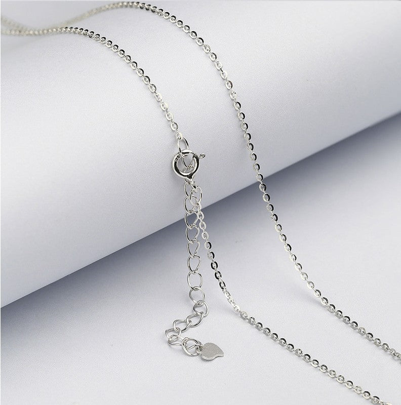S925 Cross Chain Clavicle Electroplated Platinum 18K Gold