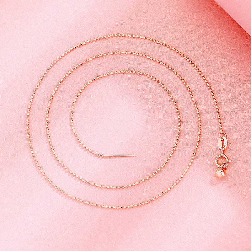 S 925 Million Energy Chain Clavicle Chain Electroplated Platinum 18K Gold Rose Gold