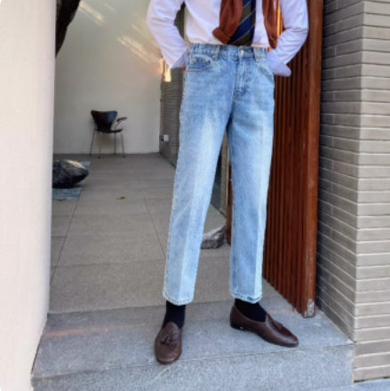 Men's Slim Jeans Match The British Retro