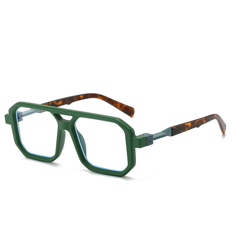 Retro Double Beam Pilot Catwalk Light Luxury Sunglasses Ins