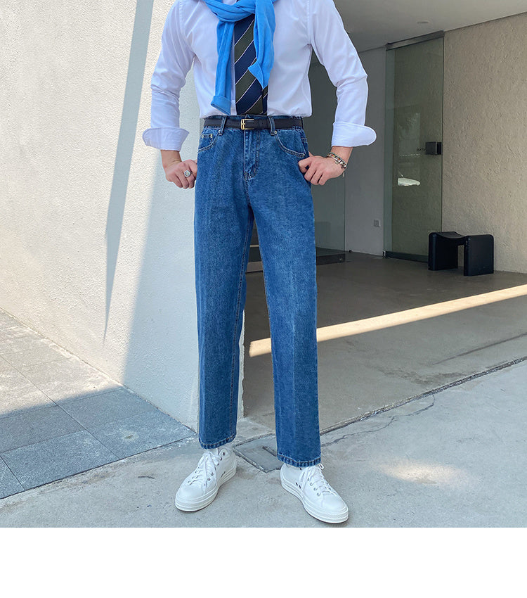 Men's Slim Jeans Match The British Retro