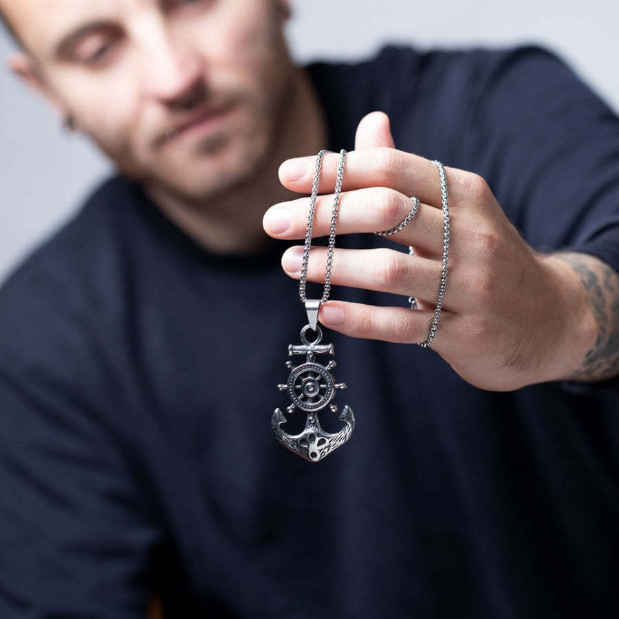 Men's Boat Aiming Titanium Steel Necklace