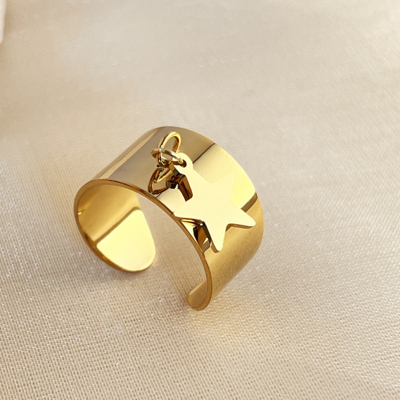 French Vintage Court Style Stainless Steel Flower Ring