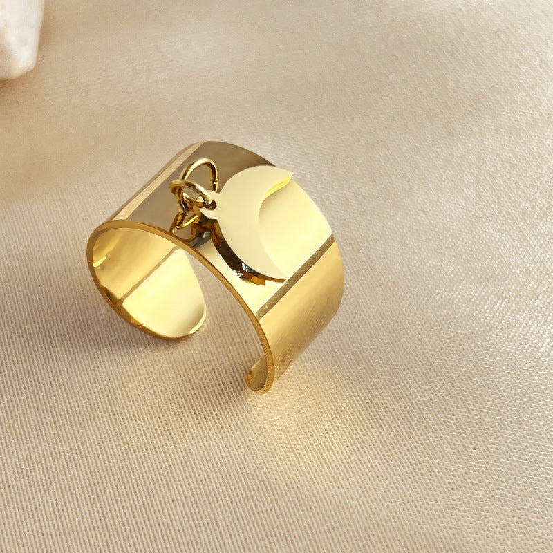 French Vintage Court Style Stainless Steel Flower Ring