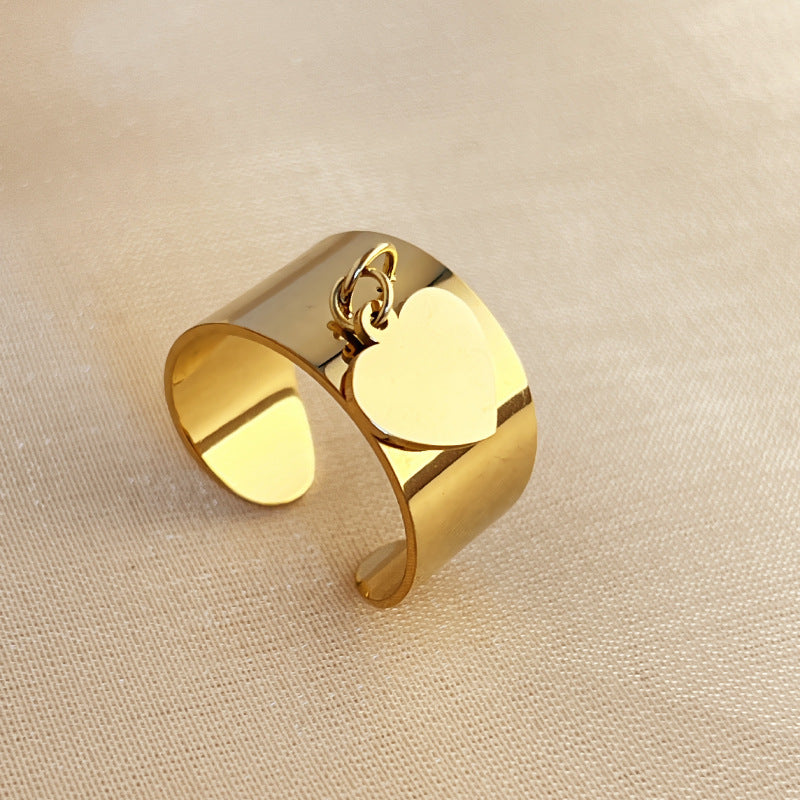 French Vintage Court Style Stainless Steel Flower Ring
