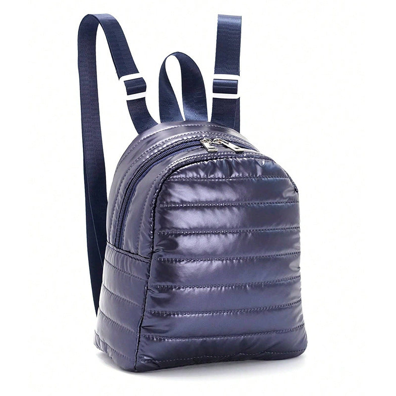 Cotton-padded Down Embroidery Thread Space Cotton Backpack
